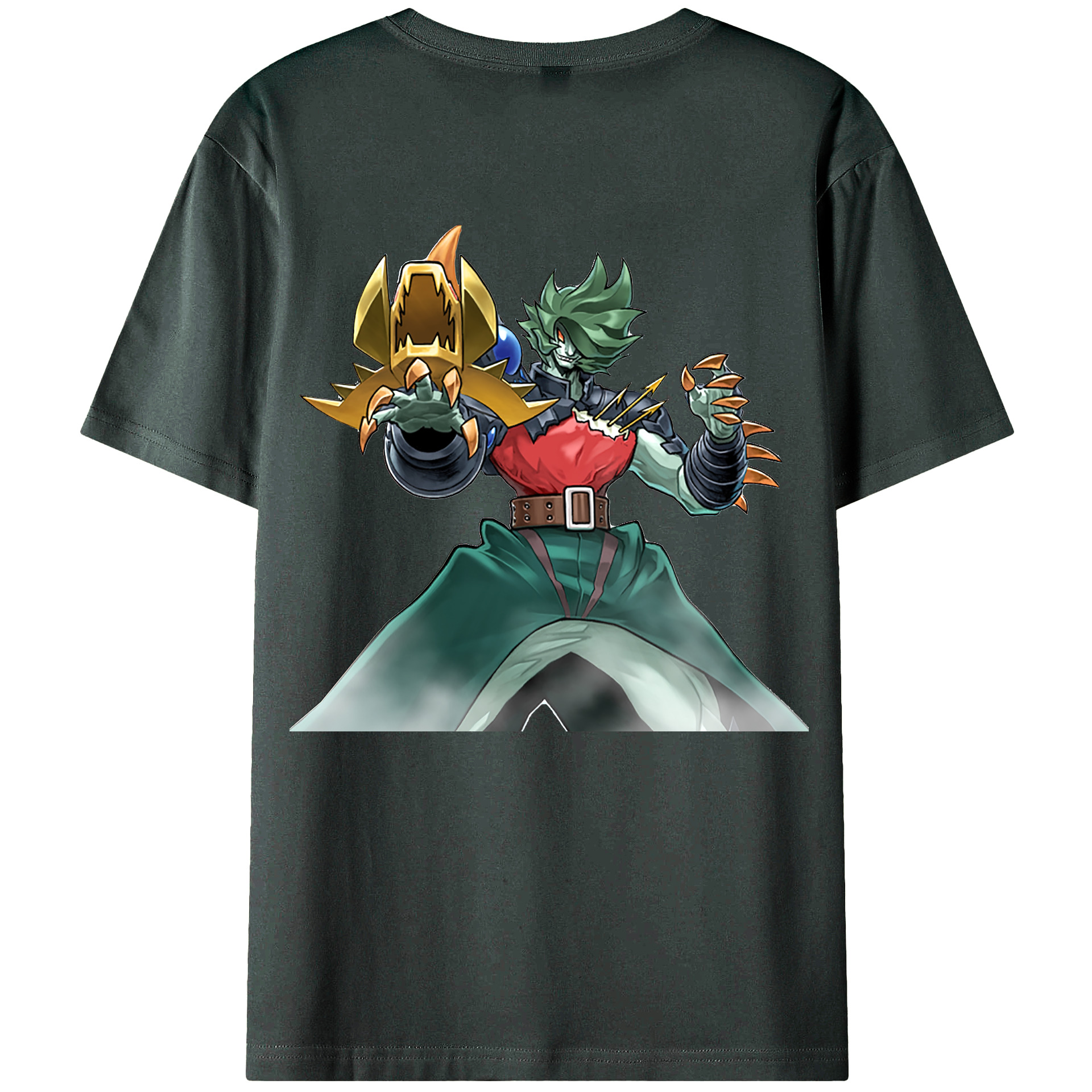 （画像用） 遊☆戯☆王 Yu-Gi-Oh! 綿100％ メンズ半袖Tシャツ（バックプリント） 通気性
